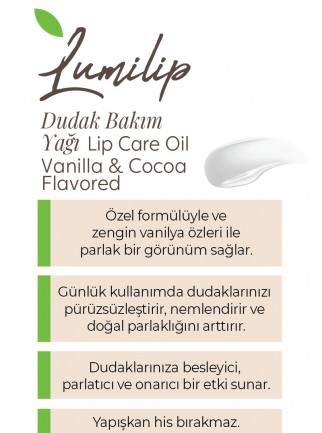 Lumilip Parlatıcı Ve Nemlendirici Dudak Bakım Yağı - Vanilya Aromalı Lip Gloss 6ml