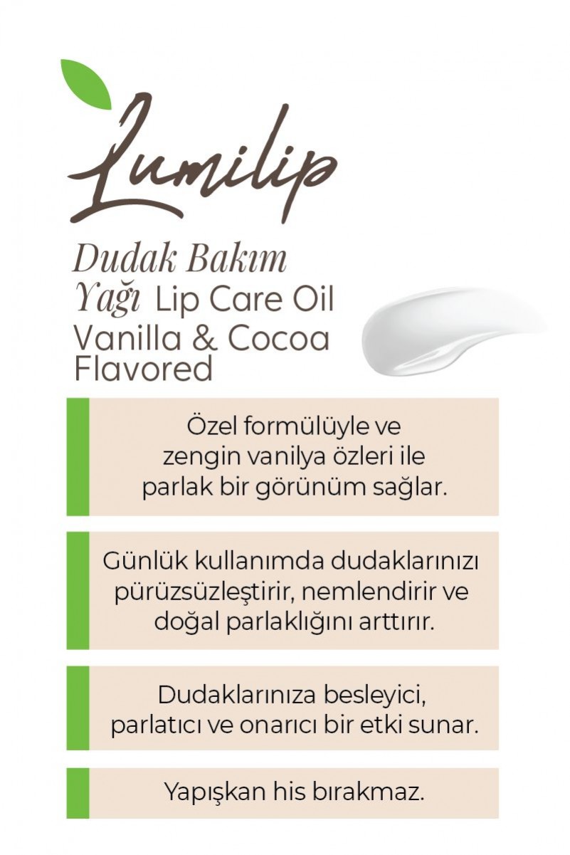 Lumilip Parlatıcı Ve Nemlendirici Dudak Bakım Yağı - Vanilya Aromalı Lip Gloss 6ml