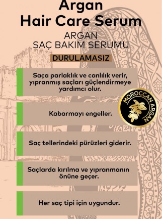 Argan Saç Bakım Serumu Durulamasız 100 ML