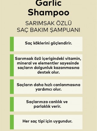 Sarımsak Şampuanı Aleo Vera İlaveli 400 ML